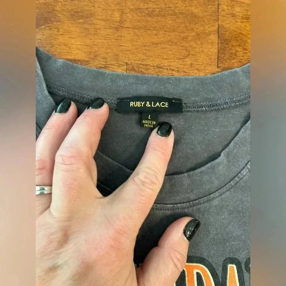 Legendary Gray Crop Top with Fringe - Picture 2 of 4